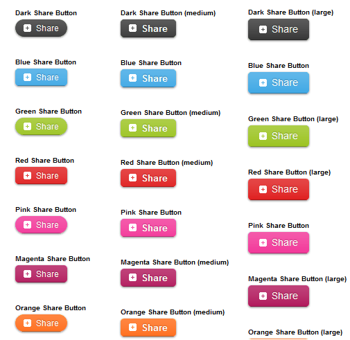 CSS3 share buttons