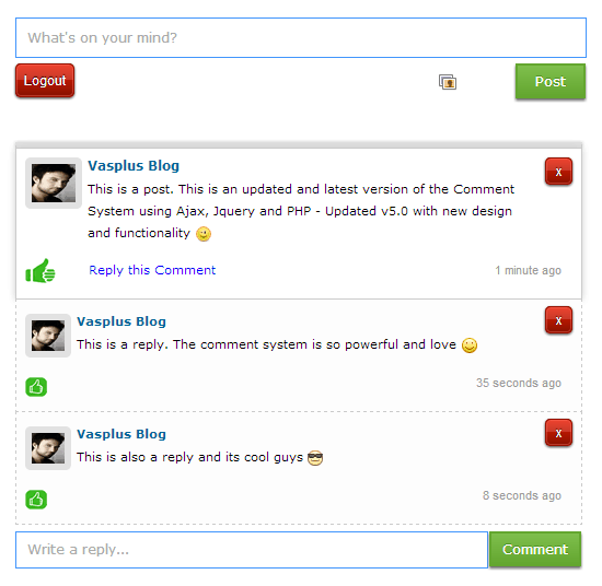 Comment System Using Ajax, Jquery and PHP - Updated v5.0