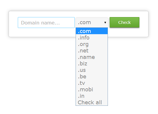 Domain Checker using Ajax, Jquery and PHP