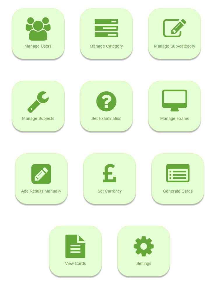 Online Examination System with Scratched Card Generator